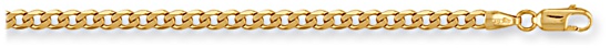 Gold bracelet High polish 9ct gold Mens 3.6mm x 1.2mm curb, 5.0 grams.